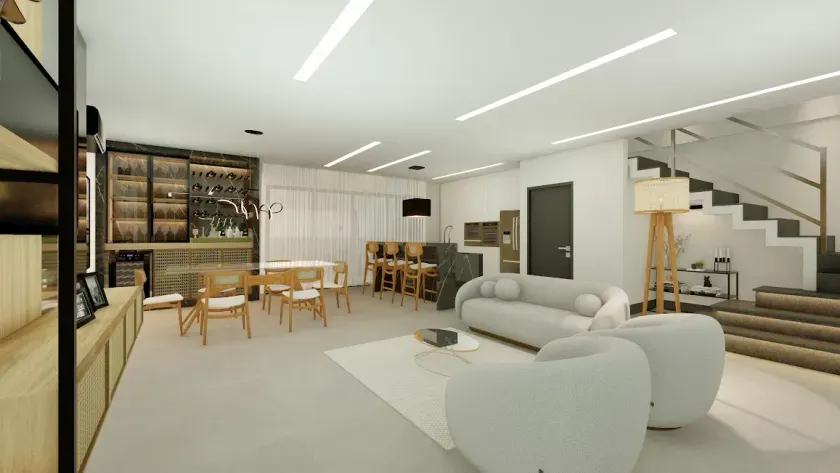 Casa com 2 suítes e 1 suíte master com 2 vagas de garagem na região de Camboriú/SC