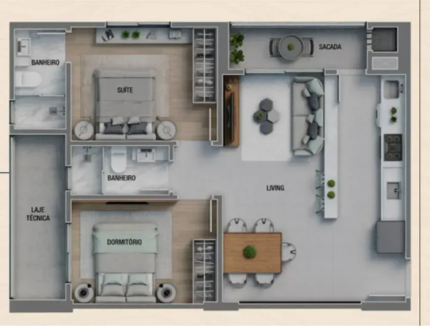 Apartamento com 2 dormitórios sendo 1 suíte e 1 vaga de garagem na Praia Brava de Itajaí/SC — foto 13
